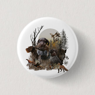 Macaron Rond 2,50 Cm German Wirehaired Pointer