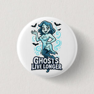 Macaron Rond 2,50 Cm Ghost - Ghosts Live Plus Longs