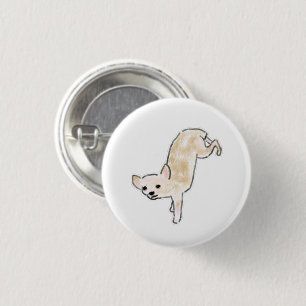 Macaron Rond 2,50 Cm Gif personnalisé de chihuahua en équilibre main lu