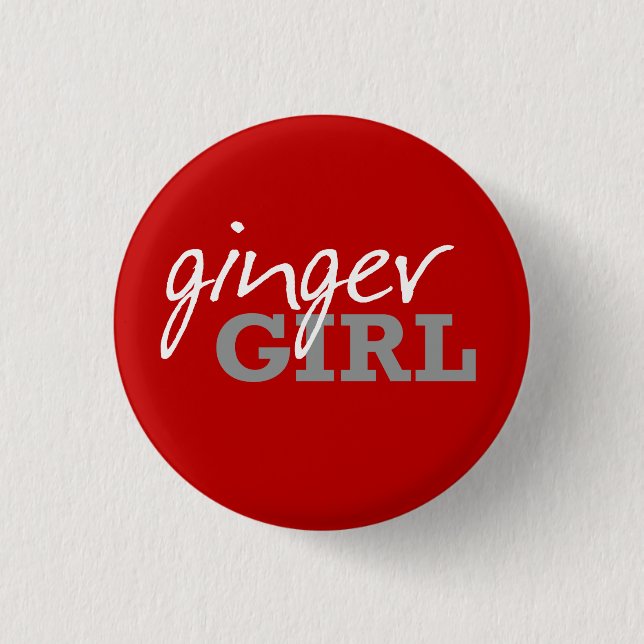 Macaron Rond 2,50 Cm Ginger Girl Redhead Freckles (Devant)