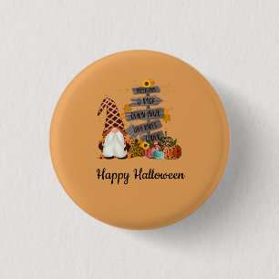 Macaron Rond 2,50 Cm Gnomes d'Halloween, Automne, Citrouilles, Fête d'H