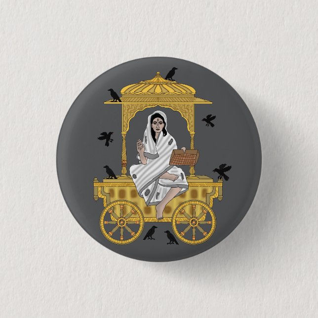 Macaron Rond 2,50 Cm Goddess Dhumavati Button (Devant)