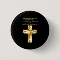 Gold Christian Crucifix Cross avec un dicton drôle
