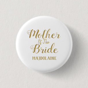 Macaron Rond 2,50 Cm Gold Mother Of The bride Button