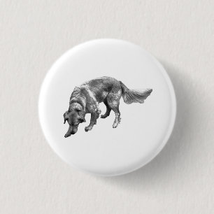 Macaron Rond 2,50 Cm Golden Retriever avec expression amusante