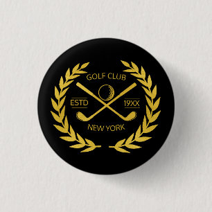 Macaron Rond 2,50 Cm Golf Club Gold personnalisé Élégant minimaliste mo