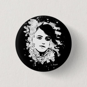 Macaron Rond 2,50 Cm Goth Punk Girl