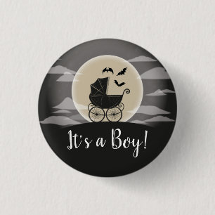 Macaron Rond 2,50 Cm Gothic Baby Shower Halloween