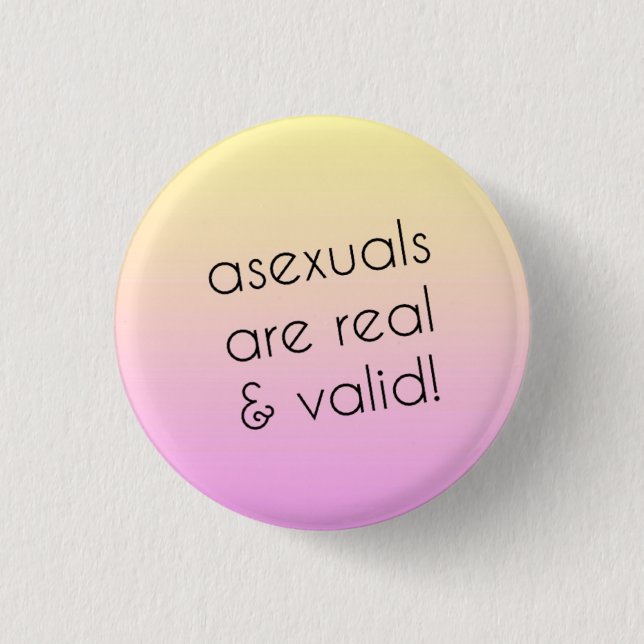 Macaron Rond 2,50 Cm Goupille asexuelle de fierté (Devant)