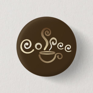 Macaron Rond 2,50 Cm goupille de bouton de tasse de café
