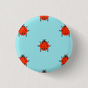 Macaron Rond 2,50 Cm goupille de coccinelle