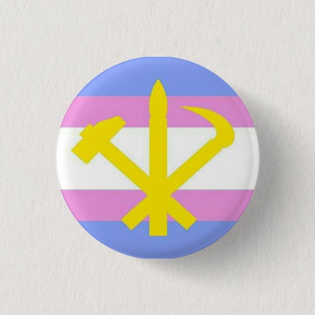 Macaron Rond 2,50 Cm goupille de juche de transsexuel (Devant)