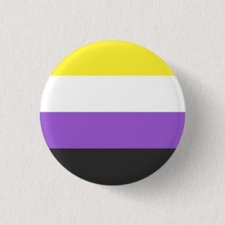 Macaron Rond 2,50 Cm goupille non-binaire de drapeau