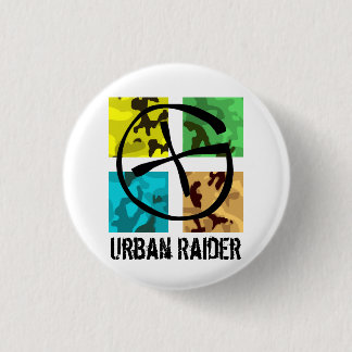 Macaron Rond 2,50 Cm Goupille urbaine de voleur de Geocaching