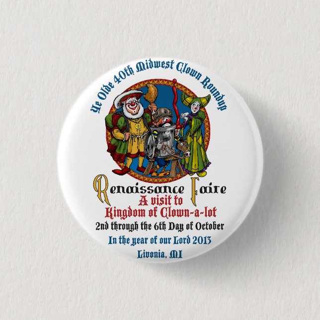 Macaron Rond 2,50 Cm Goupilles commémoratives de MCM quarantième (Devant)