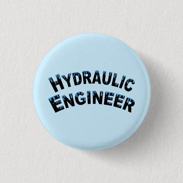 Macaron Rond 2,50 Cm Gouttes d'eau de l'ingénieur hydraulique (Devant)