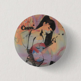 Macaron Rond 2,50 Cm Graffiti Girl