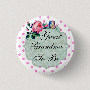 Macaron Rond 2,50 Cm Grande grand-maman à être bouton floral vintage