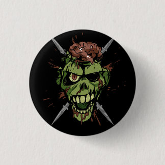 Macaron Rond 2,50 Cm graphique du zombi des mitch