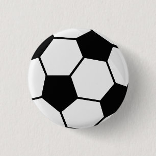 Macaron Rond 2,50 Cm Graphisme de ballon de football classique pour les