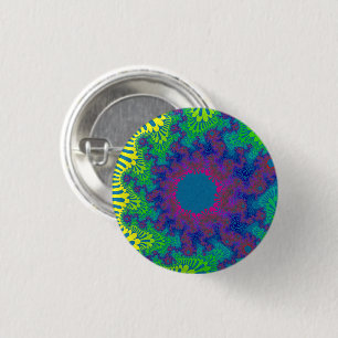 Macaron Rond 2,50 Cm Green Rainbow Sunburst
