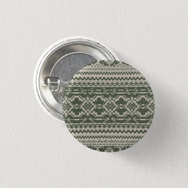Macaron Rond 2,50 Cm Green Sweater Button (Devant & derrière)