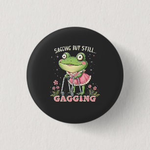 Macaron Rond 2,50 Cm Grenouille de jour des mères, mais toujours gisant