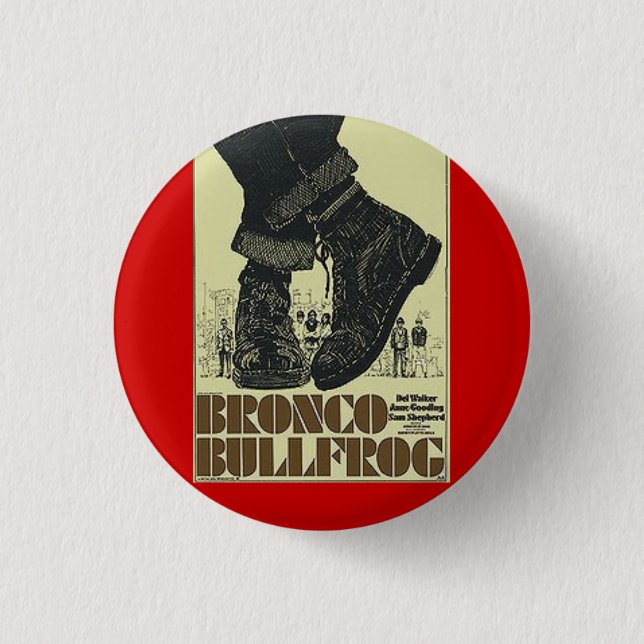 Macaron Rond 2,50 Cm grenouille mugissante de cheval sauvage (Devant)
