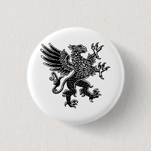 Macaron Rond 2,50 Cm Griffin - noir et blanc