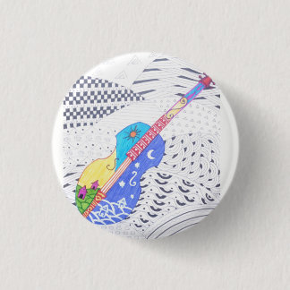 Macaron Rond 2,50 Cm griffonnage de fusion de couleurs et noir et blanc