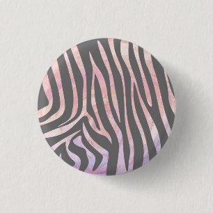 Macaron Rond 2,50 Cm Gris clair et rose Zebra