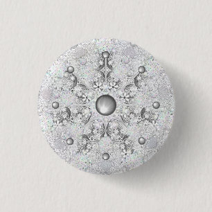 Macaron Rond 2,50 Cm Gris dentée céramique