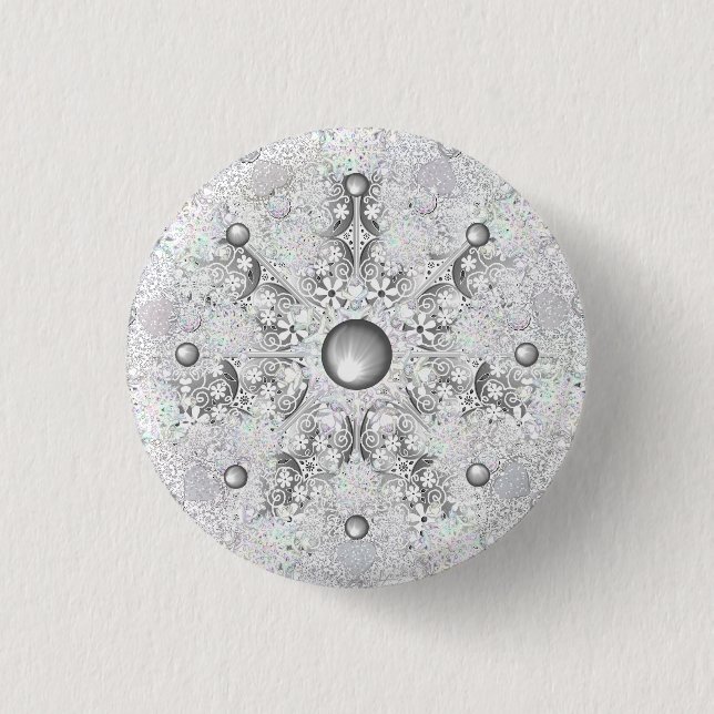 Macaron Rond 2,50 Cm Gris dentée céramique (Devant)