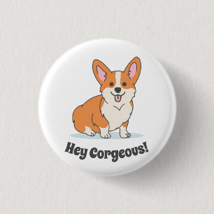 Macaron Rond 2,50 Cm Gros Chiot de Corgi - Hey Corgee
