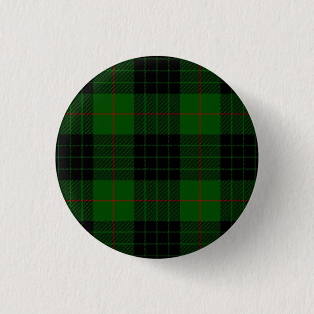 Macaron Rond 2,50 Cm Gunn tartan vert noir plaid (Devant)