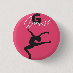 Macaron Rond 2,50 Cm Gymnastique Monogramme G est pour Gymnaste
