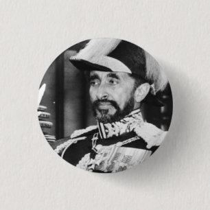 Macaron Rond 2,50 Cm Haile Selassie I Jah Rastafari Reggae Rasta Button