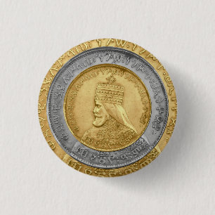 Macaron Rond 2,50 Cm Haile Selassie Jah Rastafari Reggae Rasta Roots