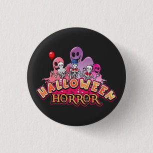 Macaron Rond 2,50 Cm Halloween Clowns effrayants Horreur