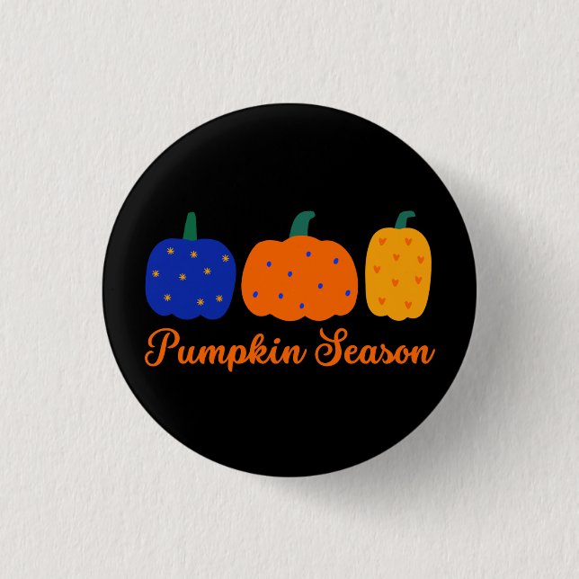 Macaron Rond 2,50 Cm Halloween de la saison citrouille (Devant)