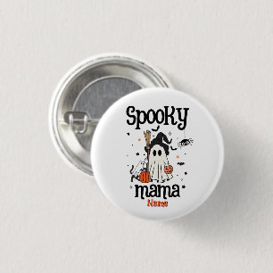 Macaron Rond 2,50 Cm Halloween Éffrayant Personnalisé - Fantôme, Chat,