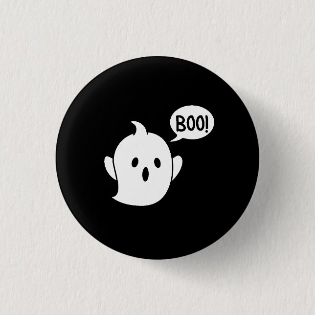 Macaron Rond 2,50 Cm Halloween fantôme mignon (Devant)