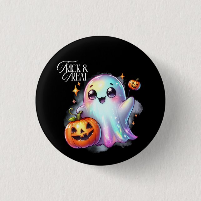 Macaron Rond 2,50 Cm Halloween Ghost (Devant)