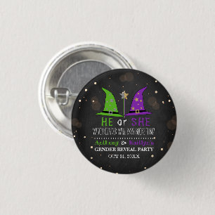 Macaron Rond 2,50 Cm Halloween Witch Genre Revela Party