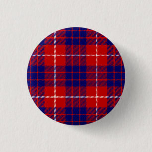 Macaron Rond 2,50 Cm Hamilton tartan rouge bleu violet plaid
