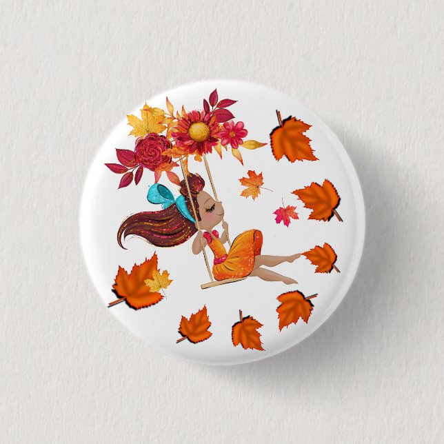 Macaron Rond 2,50 Cm Happy Autumn  (Devant)