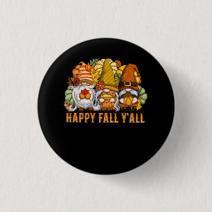 Macaron Rond 2,50 Cm Happy Fall Y'all Automne Gnomes Citrouille Spice F
