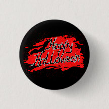 Happy Halloween effrayant épingle noire, sanglant 