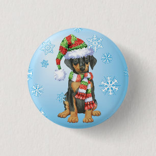 Macaron Rond 2,50 Cm Happy Howliday Doberman