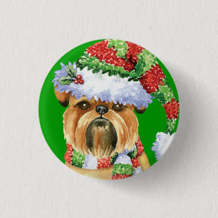 Macaron Rond 2,50 Cm Happy Howlidays Brussels Griffon Button
